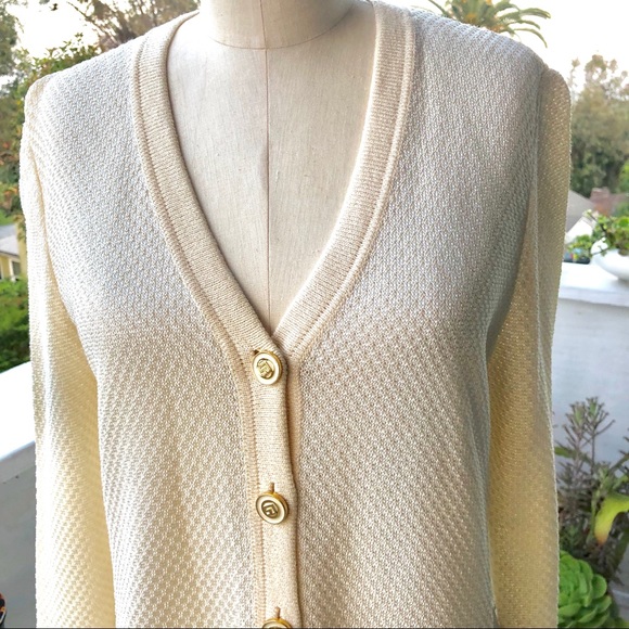 St John Collection Classic Sweater Beige Size Petite - Picture 2 of 6